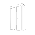 Acalava ALDW-100620GT 1030升 透明玻璃電子防潮衣櫃 (雙開門)
